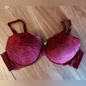 Auden Lace Underwire Bra - Deep Red